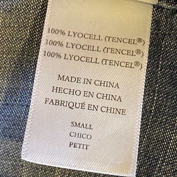 RAILS Chambray Blue Denim Shirt-Dress Raw Hem Embroidered Sz S #103W - Picture 5 of 13